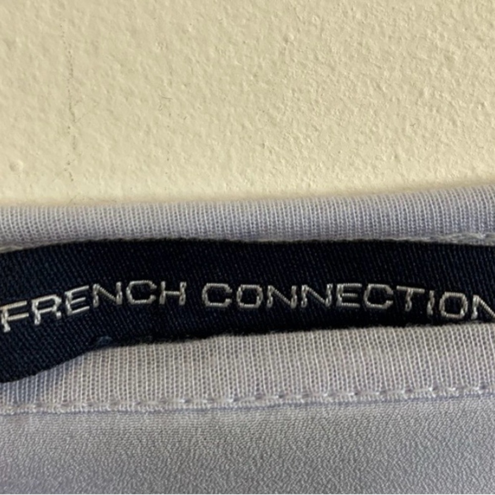 French Connection Blue Tee with Tangerine Accents - Picture 3 of 5
